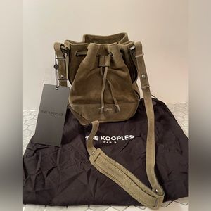 *NEW* The Kooples TINA Khaki Medium Suede Bag